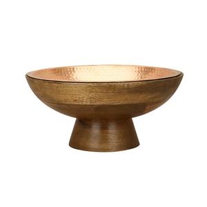 Cuenco para dulces de calidad superior en acero inoxidable y cuenco de madera para servir chocolate para uso en mesa de comedor - Product Image 1