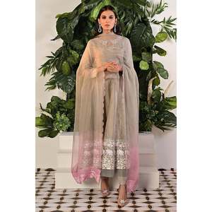 Ensemble Kalidaar et Dupatta avec pantalon en tissu chiffon, pour une amour éternelle - Product Image 3