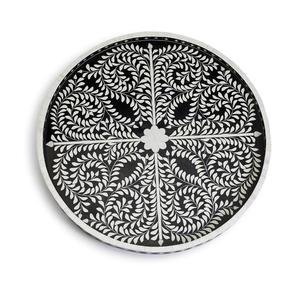 Vente en gros de plateau de service en incrustation d'os au design floral marocain, plateau de service de haute qualité fait à la main et écologique pour la maison, hôtel et restaurant - Product Image 2