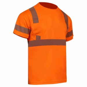 Men's Hi <b>Vis</b> Safety Work <b>T</b>-<b>Shirt</b> Long Sleeve Reflective Stripe Construction <b>High</b> Visibility Oversized Fit - Product Image 2
