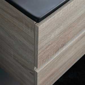 Mobile da Bagno in Quercia da 120cm con Lavabo Belize Nero Opaco, Set Bagno Premium - Product Image 3