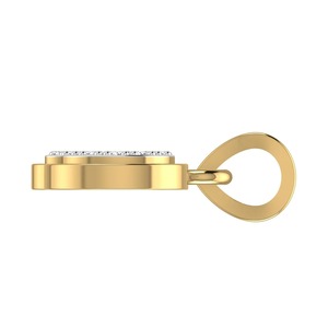 จี้เพชรทรงกลมทรงเหลี่ยมแบบมีสไตล์ ได้รับการรับรองจาก IGI ระดับความสะอาด VVS เพชรเพาะเลี้ยงในห้องปฏิบัติการ ตัวเรือนทอง 14k สร้อยคอจี้สลักชื่อตามสั่งสำหรับผู้ชาย ราคาขายส่ง - Product Image 4