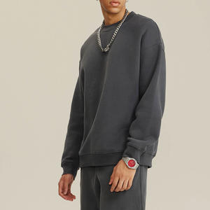 Sudaderas de fabricación Premium Logotipo personalizado Camisas de cuello simulado de color sólido Uso diario Sudaderas de pulóver de lana para hombres - Product Image 3