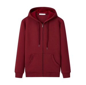 Sweat à capuche en coton molletonné unisexe lourd 500GSM avec impression de logo zippé personnalisé Sweat-shirt grande taille pour hommes et femmes 2025 basiques - Product Image 6