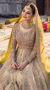 NEW STUNNING BRIDAL <b>BLOUSE</b>, LEHENGA & CONTRAST DUPATTA DRESS WITH BEAUTIFUL DABKA ZARI EMBROIDERY WORK for WEDDING = 2024 - Product Image 3