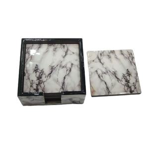 Fabriqué par star crafts Inde Tapis de thé pour boire Sous-verre en résine et en bois Ensemble de 4 pièces du fabricant indien de sous-verres Tapis Meilleur tarif - Product Image 1