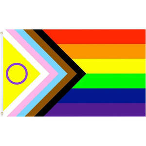 Bandera del Orgullo, Bandera del Orgullo Progresista para Exteriores, 3x5, Bandera Arcoíris Gay, Bisexual, LGBTQ+, Resistente a la Decoloración - Product Image 1