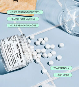 Fluorid freie und sichere Reise-Mundwasser tabletten, Zahnpasta tabletten mit grüner Minze für Kinder und Erwachsene - Product Image 3