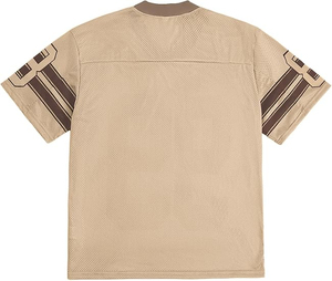 แฟชั่นใหม่เสื้อยืดฟุตบอลผ้าคอตตอนสำหรับผู้ชายเสื้อตาข่าย100% ฟุตบอลทรงหลวมดีไซน์ฟรี - Product Image 2