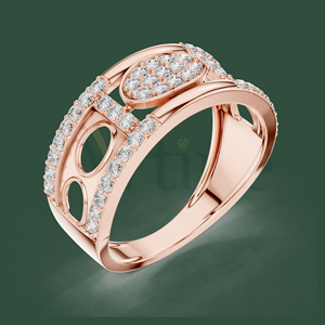 Anillo de moissanita de 10K con diseño de Halo oculto Joyería de lujo - Product Image 1