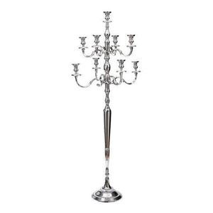 Porte-bougie en argent élégant, centre de Table à 9 bras, porte-bougie décoratif dernière Table de mariage, porte-bougie de noël - Product Image 1