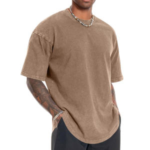 Camisetas Lisas con Lavado Ácido para Hombre, Talla Grande, Personalizadas, 100% Algodón, de Alta Calidad, Cómodas, para Hombre, Adulto y Joven - Product Image 5