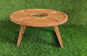 Table pliante ronde moderne au look vintage pour pique-nique en plein air et décoration de jardin en gros pour la cuisine et l'atelier - Product Image 5