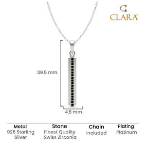 Compre Collares con Colgantes de Plata de Ley 925 para Hombres y Niños, Forma Geométrica, Chapado en Rodio, Diamante de Corte Princesa, Circonita, Material de Oro Rosa - Product Image 5