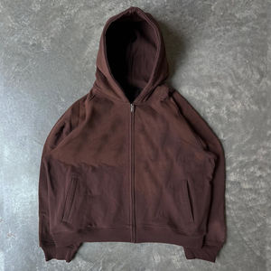 Sudaderas con capucha de hombre de alta calidad con logotipo personalizado 100 de algodón mezclado de doble capa con dobladillo acanalado de gran tamaño Unisex Sudadera con capucha recortada para hombre - Product Image 4