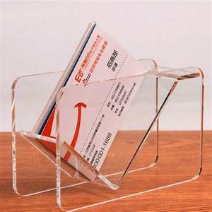 2025 nuevo modelo de soporte de tarjeta de visita de acrílico soporte de tarjeta de visita transparente, soporte de tarjeta de visita de acrílico transparente de primera calidad Pantalla de escritorio - Product Image 2