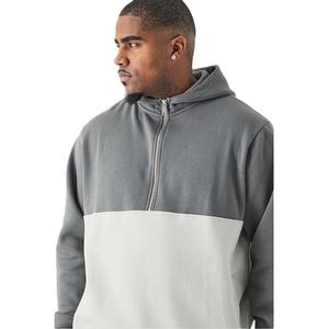 Vêtements d'entraînement unisexes 100% coton polaire demi-fermeture éclair survêtements personnalisés unis grande taille pour les hommes pour l'exercice d'hiver - Product Image 6
