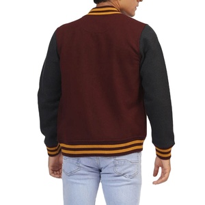 Chaquetas Varsity Personalizadas de Alta Calidad con Logotipo Bordado, Chaqueta Varsity de Cuero con Mangas Completas de Algodón, Chaquetas de Béisbol para Hombre - Product Image 5