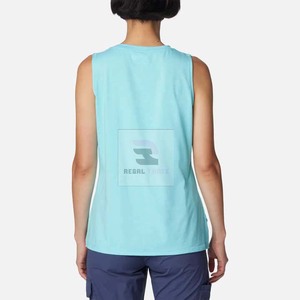 Camiseta sin mangas hecha a medida para mujer, camisetas sin mangas personalizadas de algodón 100% para mujer - Product Image 4