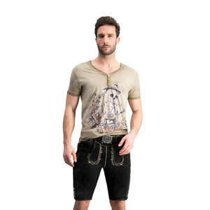 Bavarian Style Lederhosen <b>Shorts</b> Black Tanned Deer <b>Leather</b> <b>Shorts</b> <b>Men's</b> Customized <b>Shorts</b> Made in Pakistan - Product Image 1