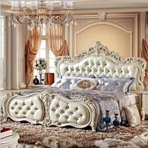 Royal Luxury <b>bed</b> <b>frame</b> made of solid mahogany wood <b>frame</b> with hand carving and handmade for indoor bedroom use - Product Image 1