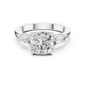 Bijoux d'ambiance rose Bague de fiançailles en or 18 carats avec diamant rond taille brillant - Product Image 3