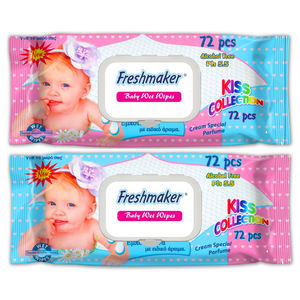 Freshmaker Premium Baby Toallitas húmedas 72 piezas con Fliptop 17*20cm 45gsm Alta calidad Mejor precio Frescura asegurada - Product Image 2