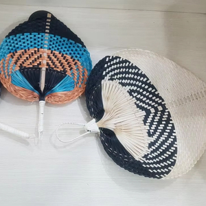 Abanico plegable de bambú de estilo vietnamita/abanico de mano de paja con tronco personalizado para manualidades de bambú, regalo, arte de boda - Product Image 1