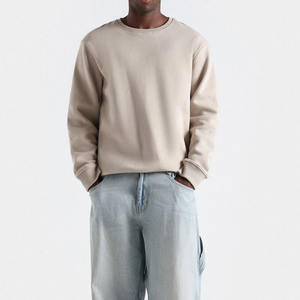 Jersey de cuello redondo en blanco Sudadera de peso pesado de alta calidad Opciones de logotipo personalizado Venta al por mayor Sudaderas con capucha y sudaderas de moda para hombres - Product Image 1