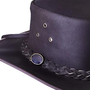 Toda la tasa de venta de calidad superior de cuero de ante genuino sombrero de copa corto 2024 sombrero de vaquero de cuero para adultos - Product Image 6