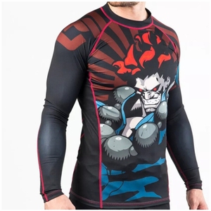 Logotipo personalizado al por mayor diseñe su propia sublimación impresa Jiu Jitsu Mma para hombres Bjj camisas Rashguard - Product Image 6