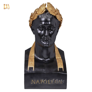 Sculpture de <span class=keywords><strong>buste</strong></span> de <span class=keywords><strong>Napoléon</strong></span> César en marbre noir de haute qualité pour la décoration de bureau à domicile - Product Image 1