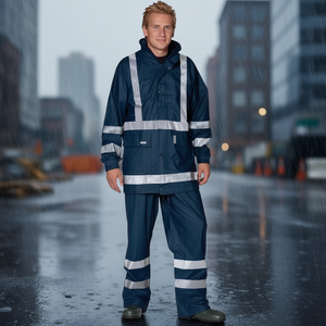 Pantalon de pluie OCEAN Navy confortable et extensible, taille XXL, catégorie de produits : imperméables - Product Image 3
