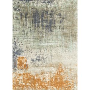 Tapis en laine et soie de bambou noué à la main Kavi Ivory, collection Chaos Theory - Esk-9014, tapis abstrait pour salon, rectangulaire, pour couloir - Product Image 1