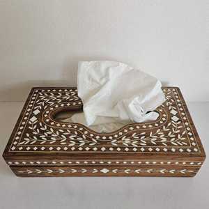 Customized Shape Bone Inlay <b>Tissue</b> Dispenser Hot Sale Luxury Tabletop Napkin <b>Holder</b> Bone Inlay Home and Kitchen - Product Image 5