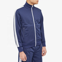 Veste de survêtement homme respirante, coupe-vent, imprimée, écologique, personnalisable, avec fermeture éclair intégrale, coupe athlétique, appliqué
