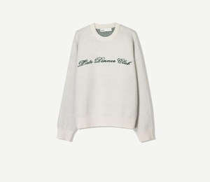 Pullover Lavorato a Maglia Oversize da Uomo 100% <span class=keywords><strong>Cotone</strong></span> Stile Casual con Logo Personalizzato e Lettere Jacquard del Marchio - Product Image 5