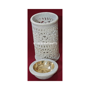 Brûleur à bakhoor jaune en nacre, fait main, au design attrayant et magnifique, pour la décoration et les cadeaux de mariage. - Product Image 1