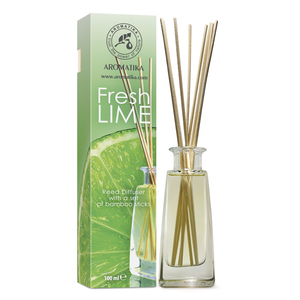 Diffuseur de parfum Aromatika Lime 100 ml avec huile essentielle d'agrumes naturelle, parfum d'ambiance frais et durable - Product Image 1