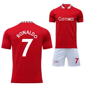 21-22 Jersey sepak bola pria U Thai kualitas baju sepak bola Ronaldo #7 #28 Jersey Sepak Bola bordir