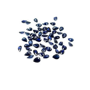 Zafiros Azules Naturales de Bangkok, Calibrados, en Forma de Pera, 5x7mm 6x8mm, Corte Brillante, Gemas Facetadas, Material Ópalo, Aguamarina, Nombre: Gemas Naturales - Product Image 3