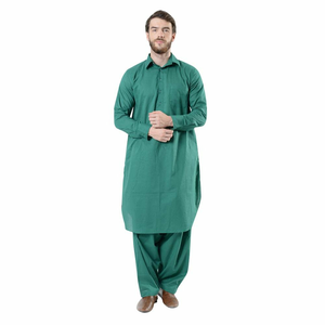 Vente en gros d'usine de Shalwar Kameez pakistanais décontracté respirant pour hommes à vendre à la mode avec boutons en métal - Product Image 6