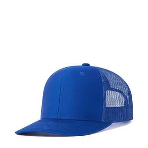 Casquette de camionneur décontractée d'extérieur avec logo brodé personnalisé, patch en cuir, casquette en toile 100% coton - Product Image 5