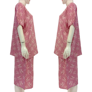 Pijama de manga corta informal para mujer y pantalones hasta la rodilla 100% material fresco de rayón - Product Image 4