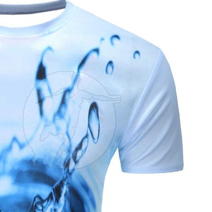 เสื้อยืดซับลิเมชั่นสั่งทำสำหรับผู้ชายใส่หน้าร้อน-โพลีเอสเตอร์ 100% แขนสั้น ระบายอากาศได้ดี คุณภาพสูง ทรงหลวม คอโอ/คอวี - Product Image 4