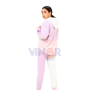 Chándal de invierno de algodón 100% con estampado de logotipo personalizado para mujer Panel transpirable y parches Chándal de mujer para adultos - Product Image 2