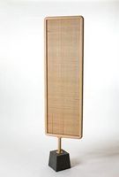 Paravent en bois avec dessus incurvé, écran de confidentialité pliable pour bureau, séparateur moderne, séparateur décoratif en bois