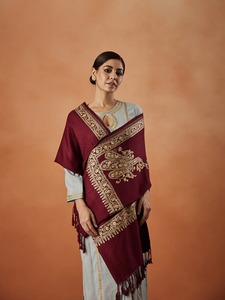 Wholesale Design Your Own Ladies <b>Wool</b> <b>Shawl</b> With Long Length Factory Direct Supplier Women <b>Wool</b> <b>Shawl</b> in Solid Color - Product Image 4