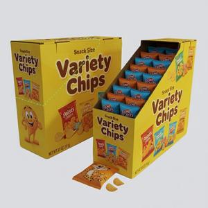 <span class=keywords><strong>Caja</strong></span> de Exhibición de Cartón Corrugado para Snacks, Tipo <span class=keywords><strong>POS</strong></span>, Lista para Exhibición en Tiendas, con Compartimentos Desprendibles - Product Image 1