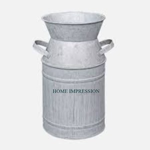 Maceta de flores con forma de caña de leche galvanizada, diseño de lujo, suelo decorativo para el hogar, maceta de flores con forma de caña de leche para sala de estar - Product Image 6